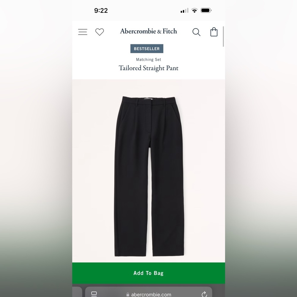 Abercrombie Tailored Straight Pant